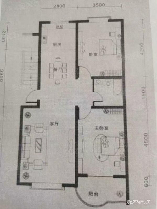 香滨城两室两厅,南北通透,纯新房,几乎未住人